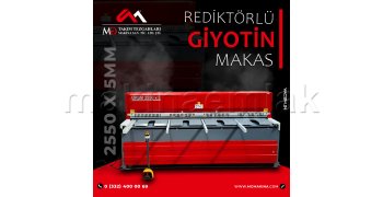 2550 x 5mm Rediktörlü Giyotin Makas - Guillotine Machines( SIFIR )